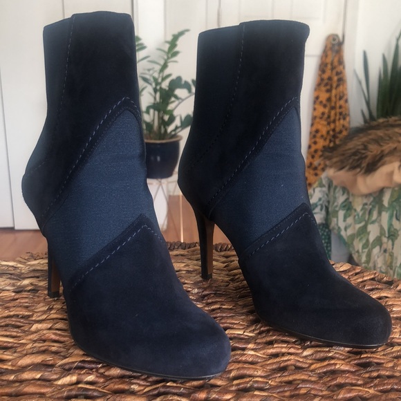 Walter Steiger navy blue suede booties - Picture 2 of 10
